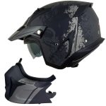 قیمت کلاه کاسکت فک جدا RAPIDO مدل 890 MATT-GRAY-BLACK 5#A