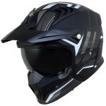 خرید کلاه کاسکت فک جدا RAPIDO مدل 890 MATT-BLACK-GRAY 6#E