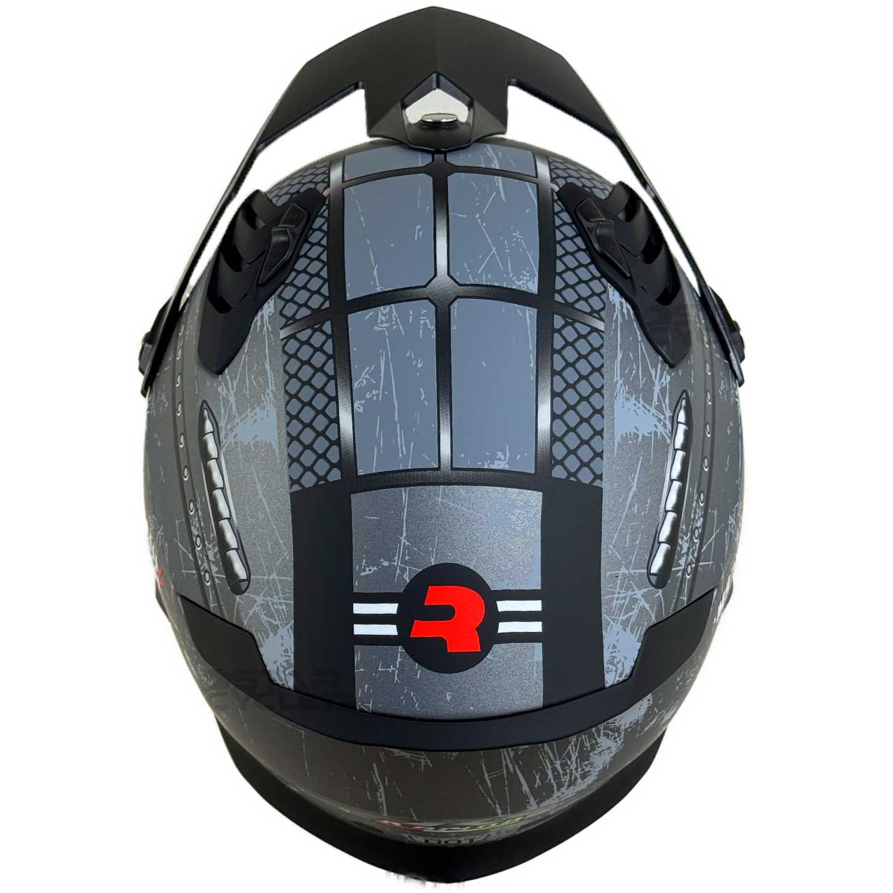 عکس کلاه کاسکت فک جدا RAPIDO مدل 890 MATT-BLUE-RED-GREY 8#A