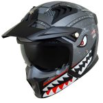 خرید کلاه کاسکت فک جدا RAPIDO مدل 890 MATT-BLUE-RED-GREY 8#A