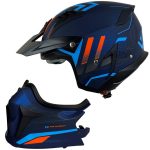 قیمت کلاه کاسکت فک جدا RAPIDO مدل 890 MATT-BLUE 6#J