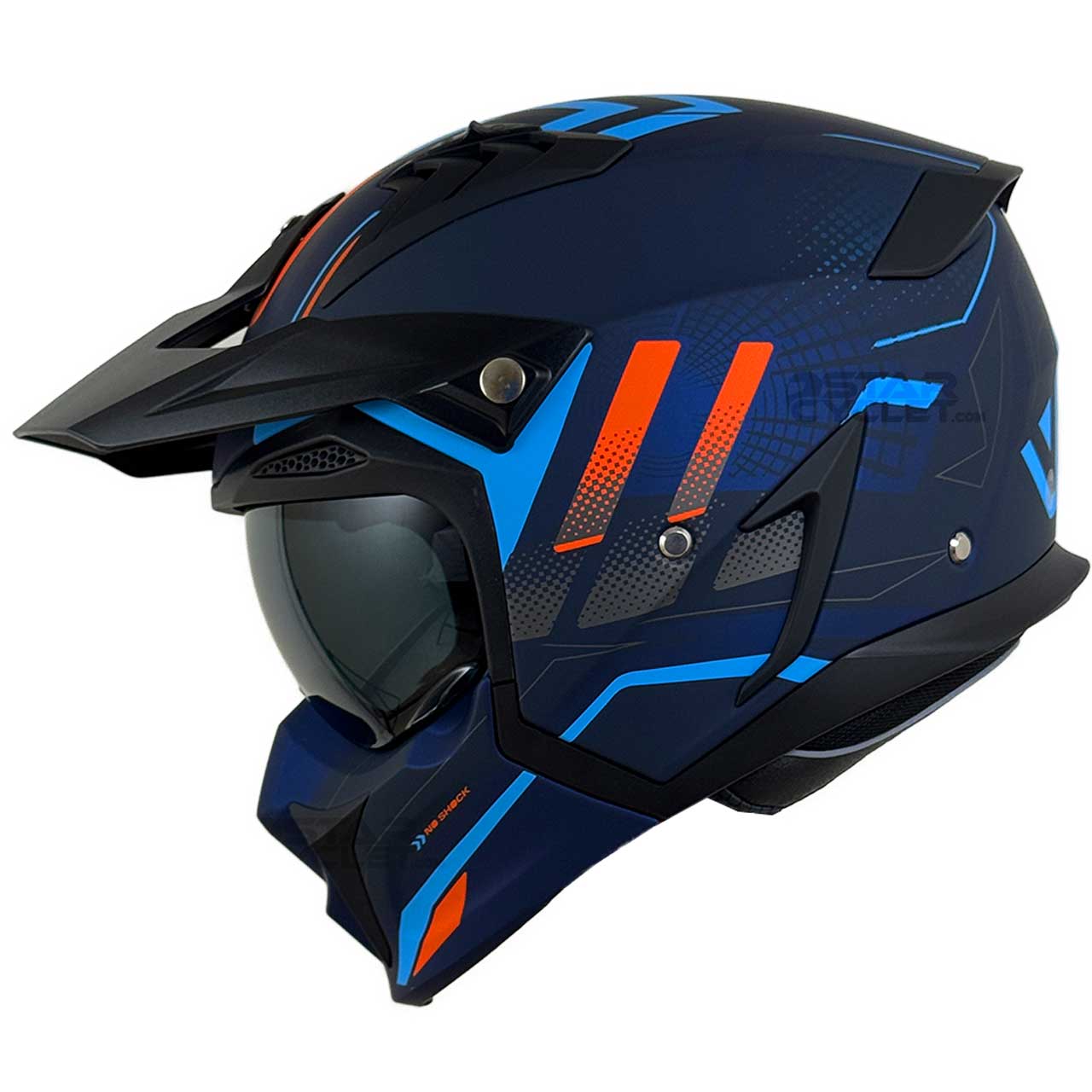 بررسی کلاه کاسکت فک جدا RAPIDO مدل 890 MATT-BLUE 6#J