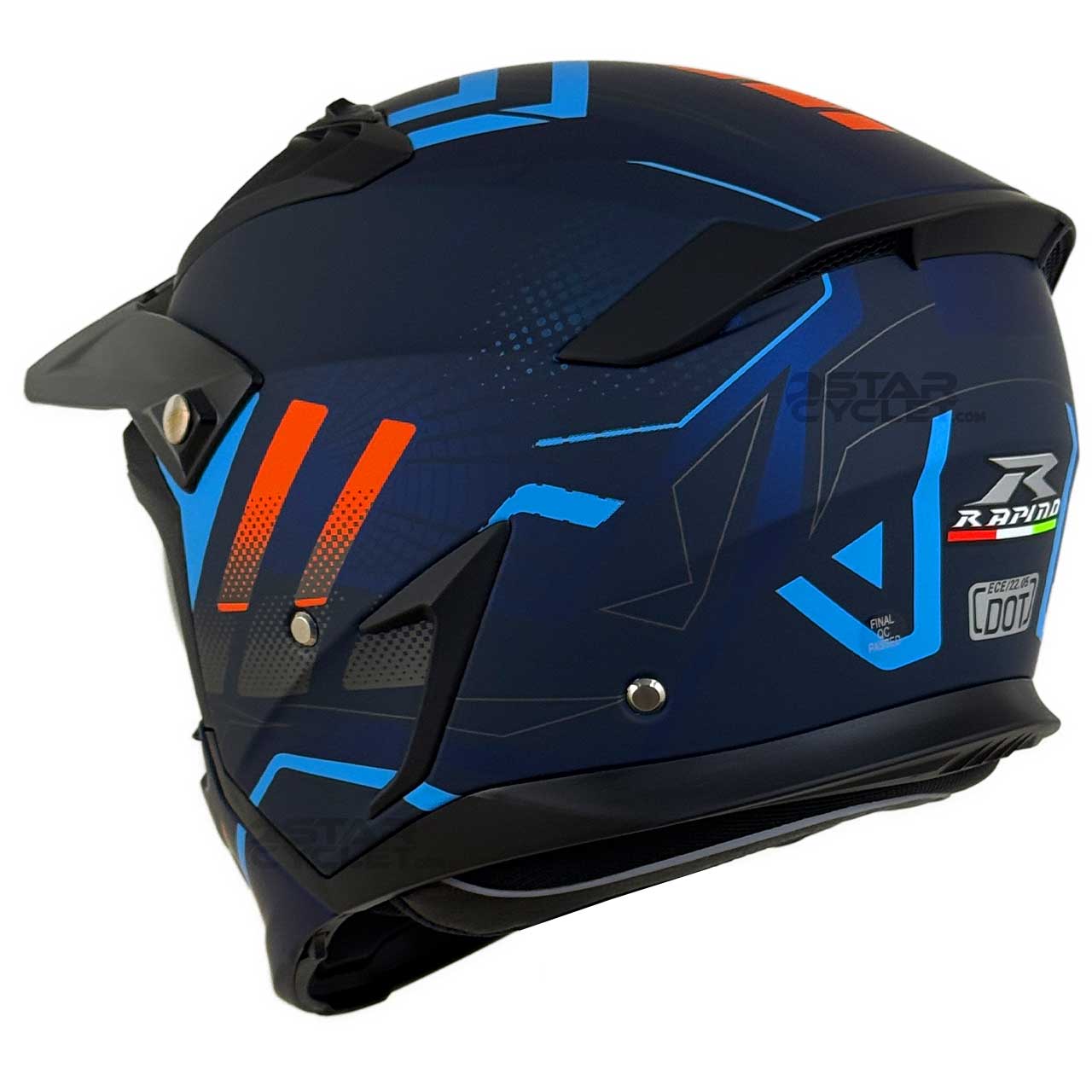 وزن کلاه کاسکت فک جدا RAPIDO مدل 890 MATT-BLUE 6#J