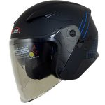 خرید کلاه کاسکت بدون فک REDLINE مدل MATT-BLACK/BLUE-Graphics 956-9