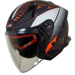 خرید کلاه کاسکت بدون فک REDLINE مدل MATT-BLACK-RED-prelude 965-4