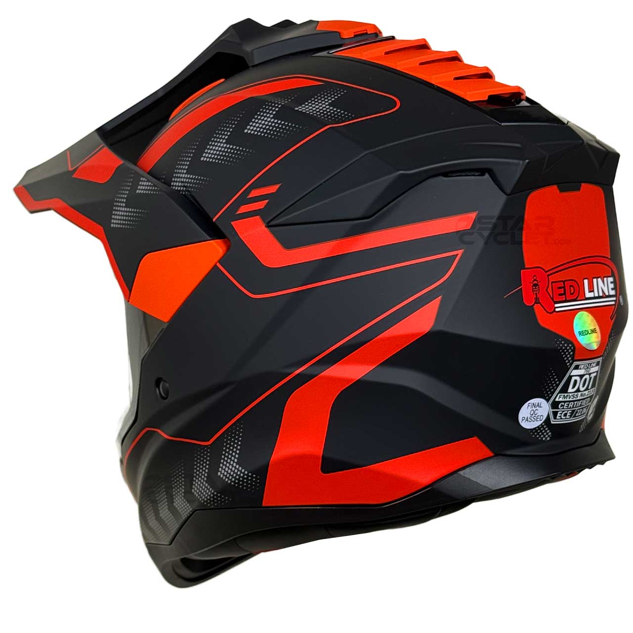 وزن کلاه کاسکت ادونچر REDLINE مدل MATT-BLACK-Red-Arrow 760-4