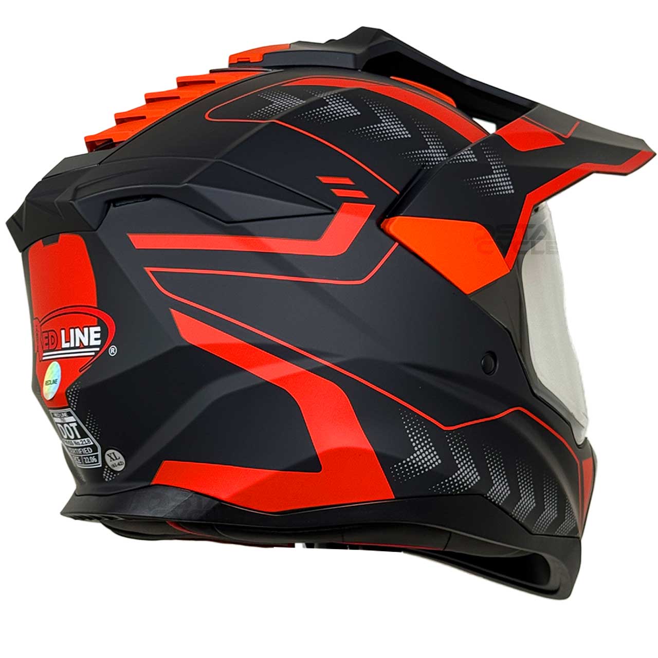 کیفیت کلاه کاسکت ادونچر REDLINE مدل MATT-BLACK-Red-Arrow 760-4