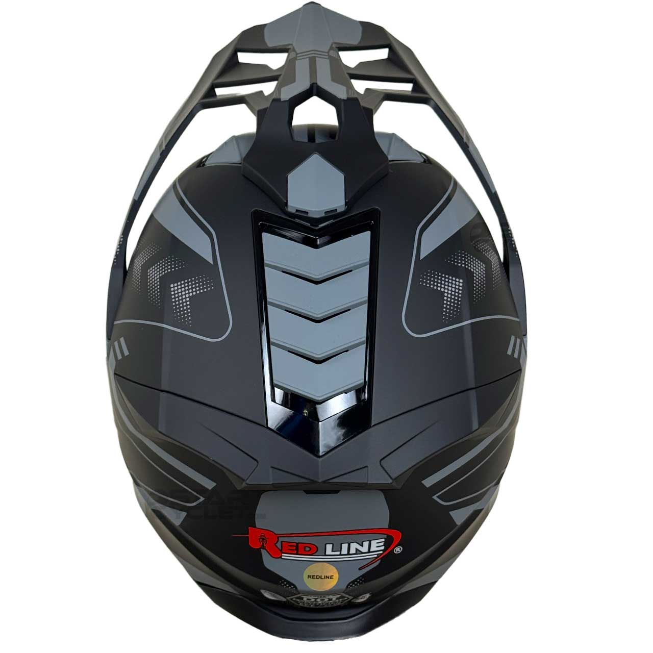 عکس کلاه کاسکت ادونچر REDLINE مدل MATT-BLACK-Grey-Arrow 760-3