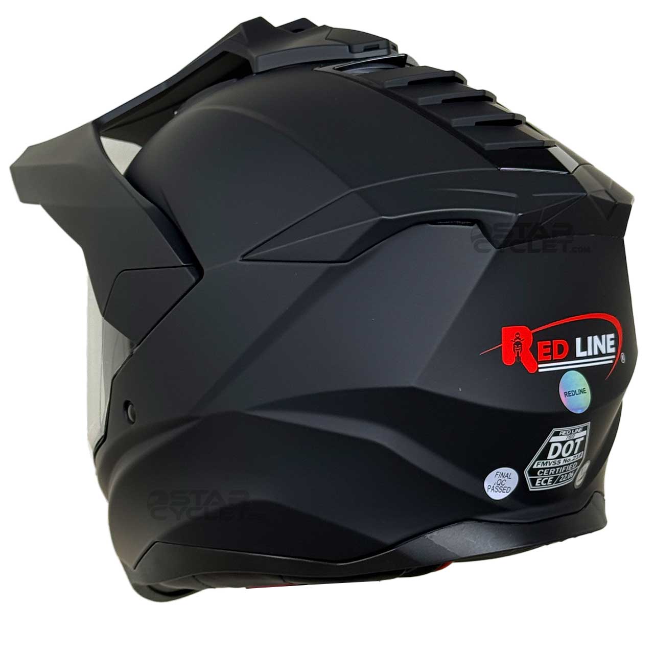 عکس کلاه کاسکت ادونچر REDLINE مدل MATT-BLACK 760-1