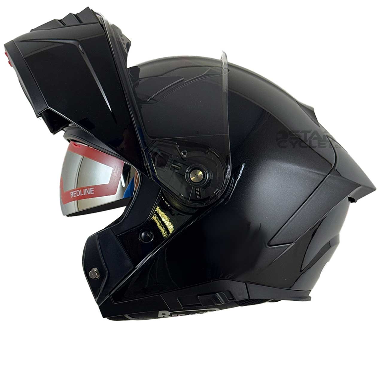 عکس کلاه کاسکت فک متحرک REDLINE مدل BRIGHT-BLACK 960-2