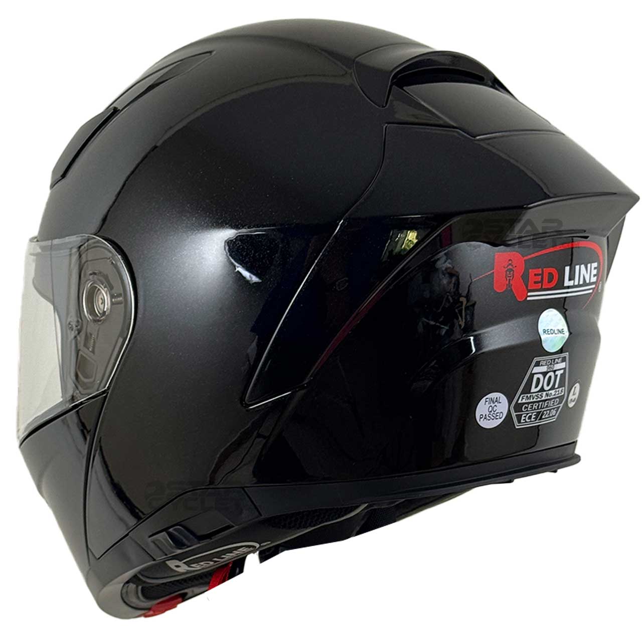 کیفیت کلاه کاسکت فک متحرک REDLINE مدل BRIGHT-BLACK 960-2