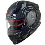 خرید کلاه کاسکت فک متحرک REDLINE مدل MATT-BLACK-Grey-Time 939-21