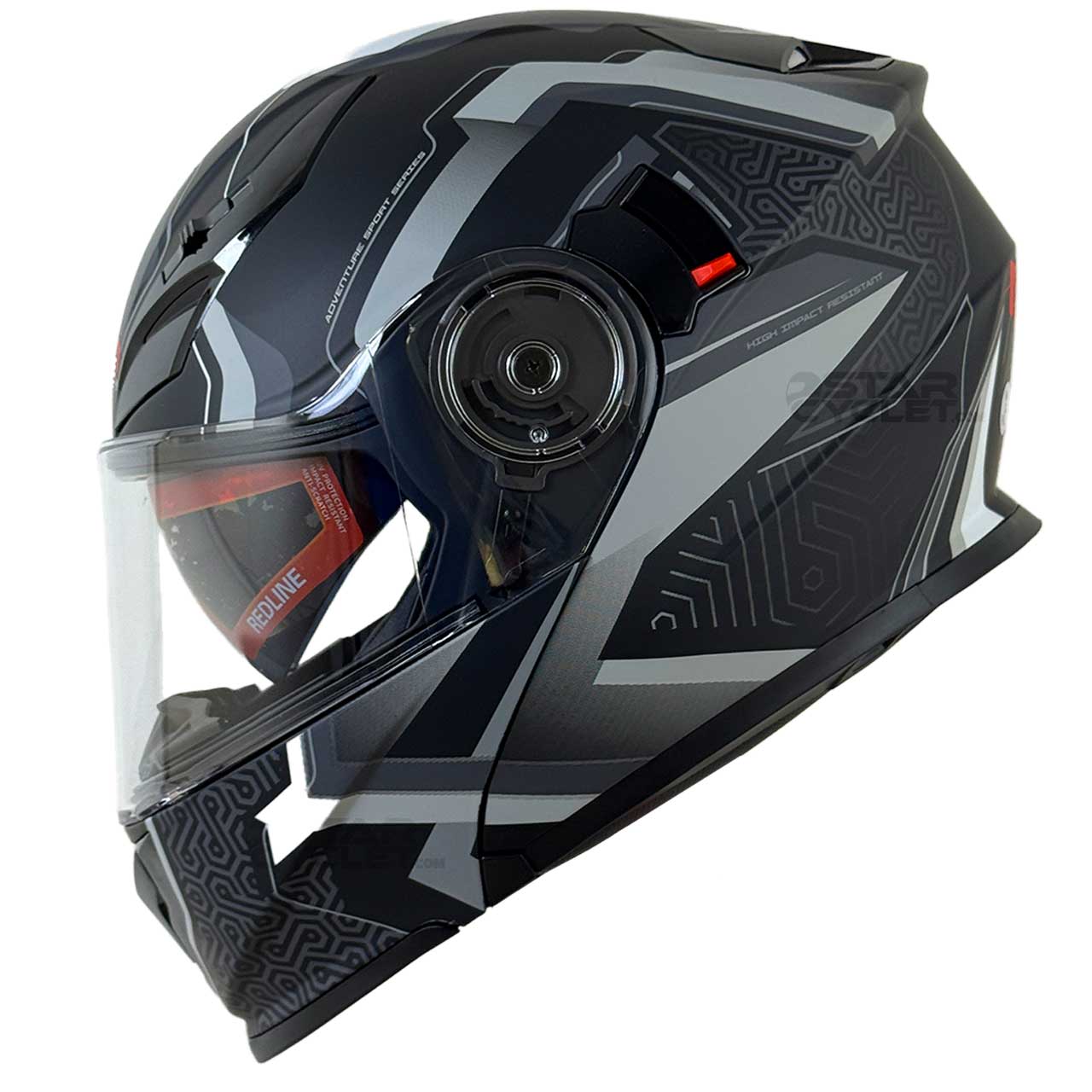 بررسی کلاه کاسکت فک متحرک REDLINE مدل MATT-BLACK-Grey-Lose 939-24