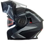 کیفیت کلاه کاسکت فک متحرک REDLINE مدل MATT-BLACK-Grey-Lose 939-24