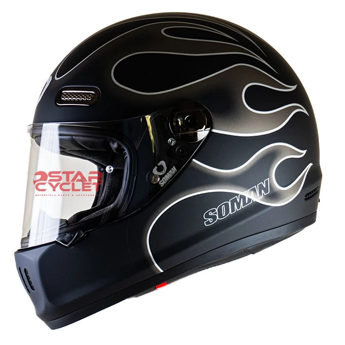 خرید کلاه کاسکت فک ثابت SOMAN مدل H9 BLACK-