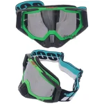 عینک کراسی 100% مدل 200 مناسب انواع کلاه کاسکت کراس BLACK-GREEN