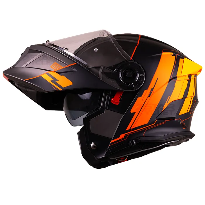 کلاه کاسکت ادونچری ORIGINE مدل CYBORG-FLUO-ORANGE-TITANIUM- H276