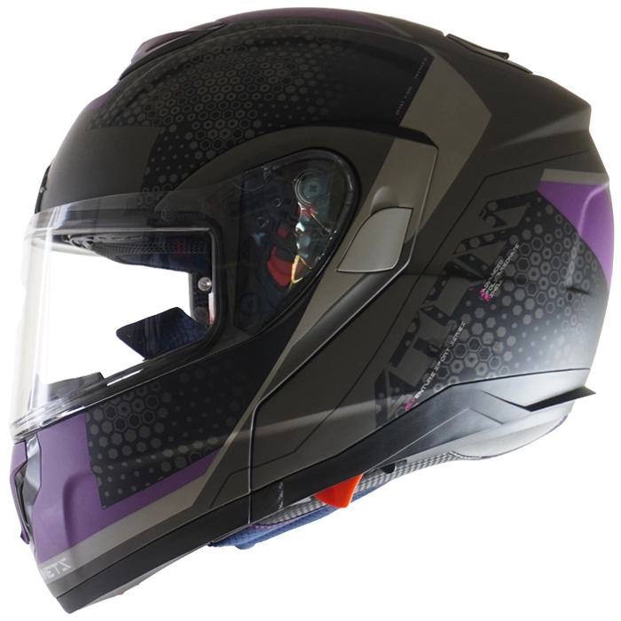 کلاه کاسکت فک متحرک MT مدل FU401SV ATOM