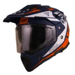 کلاه کاسکت ادونچری TIGER مدل BLUE ORANGE WHITE – GT1