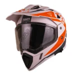 کلاه کاسکت ادونچری TIGER مدل WHITE ORANGE GREY – GT1