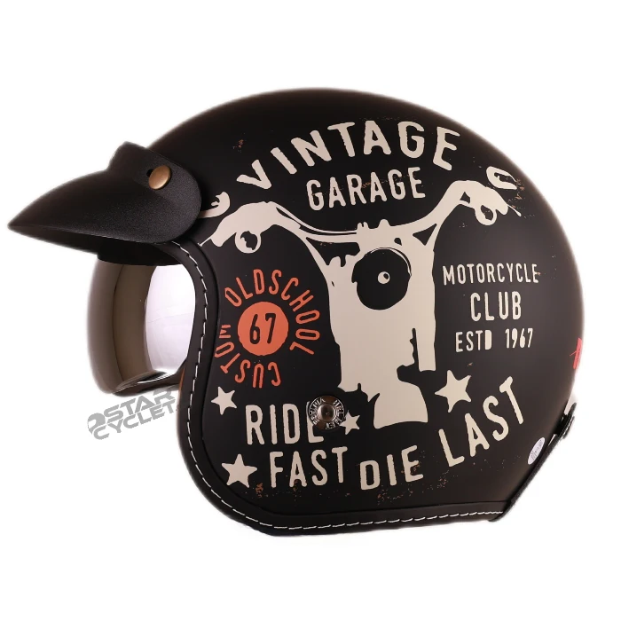 کلاه کاسکت وسپایی ردلاین مدل 16-936 MATT BLACK MOTOR بغل نقاب دار