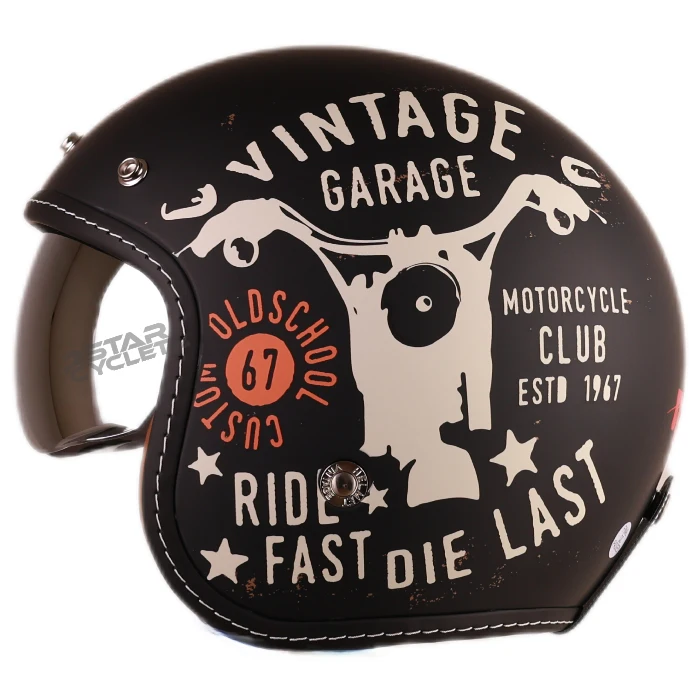 کلاه کاسکت وسپایی ردلاین مدل 16-936 MATT BLACK MOTOR بغل