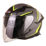 کلاه کاسکت بدون فک ردلاین مدل 10-965 MATT BLACK YELLOW twilight