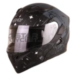 کلاه کاسکت فک متحرک DA1 مدل 101 Matt Gray grafic gray سایز L-XL کد 12831