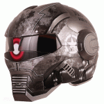 کلاه کاسکت فک‌ ثابت مدل IRONMAN GRAY