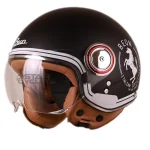 کلاه کاسکت بدون فک BEON مدل b110 MATT BLACK