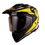 کلاه کاسکت ادونچری TIGER مدلBLACK WHITE YELLOW GT1