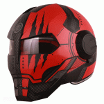 کلاه کاسکت IRONMAN مدل SHINY RED GRAY