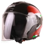 کلاه کاسکت بدون فک BEON مدل B-203 - BLACK RED