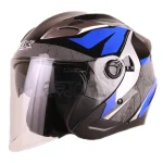 کلاه کاسکت بدون فک IBK مدل K708 BLACK BLUE GRAY