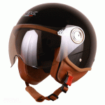 کلاه کاسکت وسپایی IBK مدل B110 SHINE BLACK