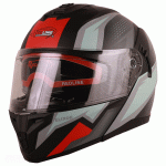 کلاه کاسکت فک متحرک REDLINE مدل 938 Matt Black red gray