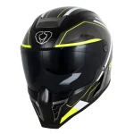 کلاه کاسکت فک ثابت SOMAN مدل H10 BLACK YELLOW