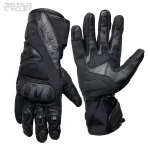 دستکش موتورسواری زمستانی چرمی STATE مدل 0790 BLACK
