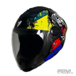 کلاه کاسکت فک ثابت steelbird مدل SB2 black monkey