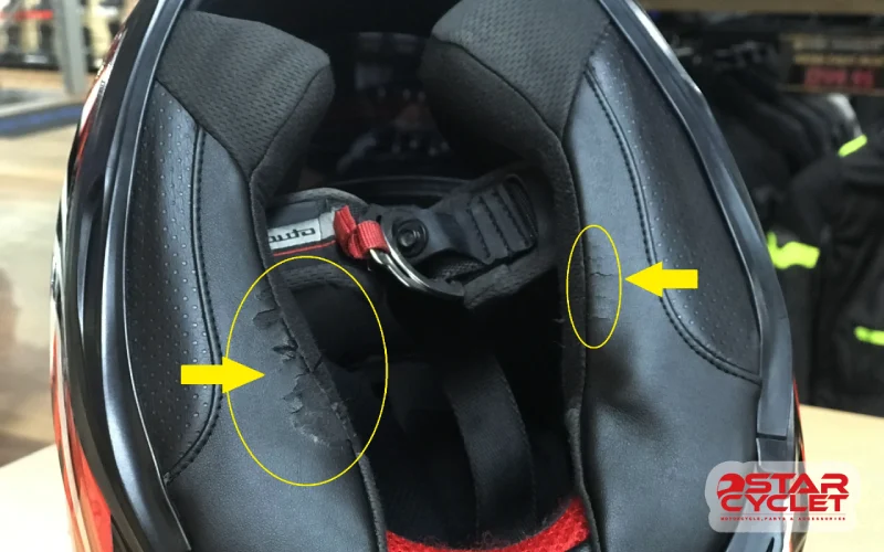 بررسی پد داخلی کلاه کاسکت