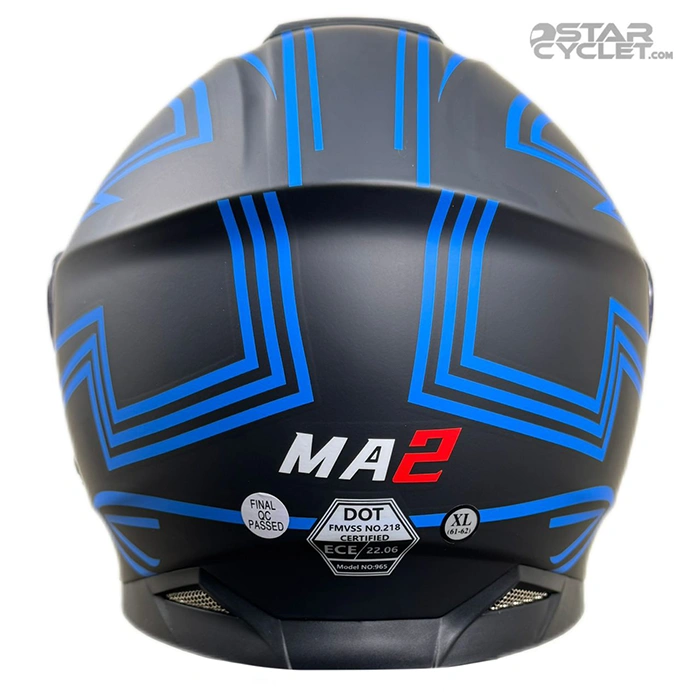 خرید کلاه کاسکت فک متحرک MA2 مدل 965 GRAPHIC MATT BLUE از نمایندگی