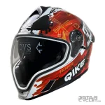 کلاه کاسکت فک ثابت QIKE مدل RED BLUE FRANCE