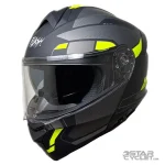 کلاه کاسکت فک متحرک FLASH مدل 935 SV MATT BLACK NEON YELLOW 2#B