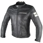 کاپشن چرم زمستانی موتورسواری DAINESE مدل HF D1 BLACK WHITE