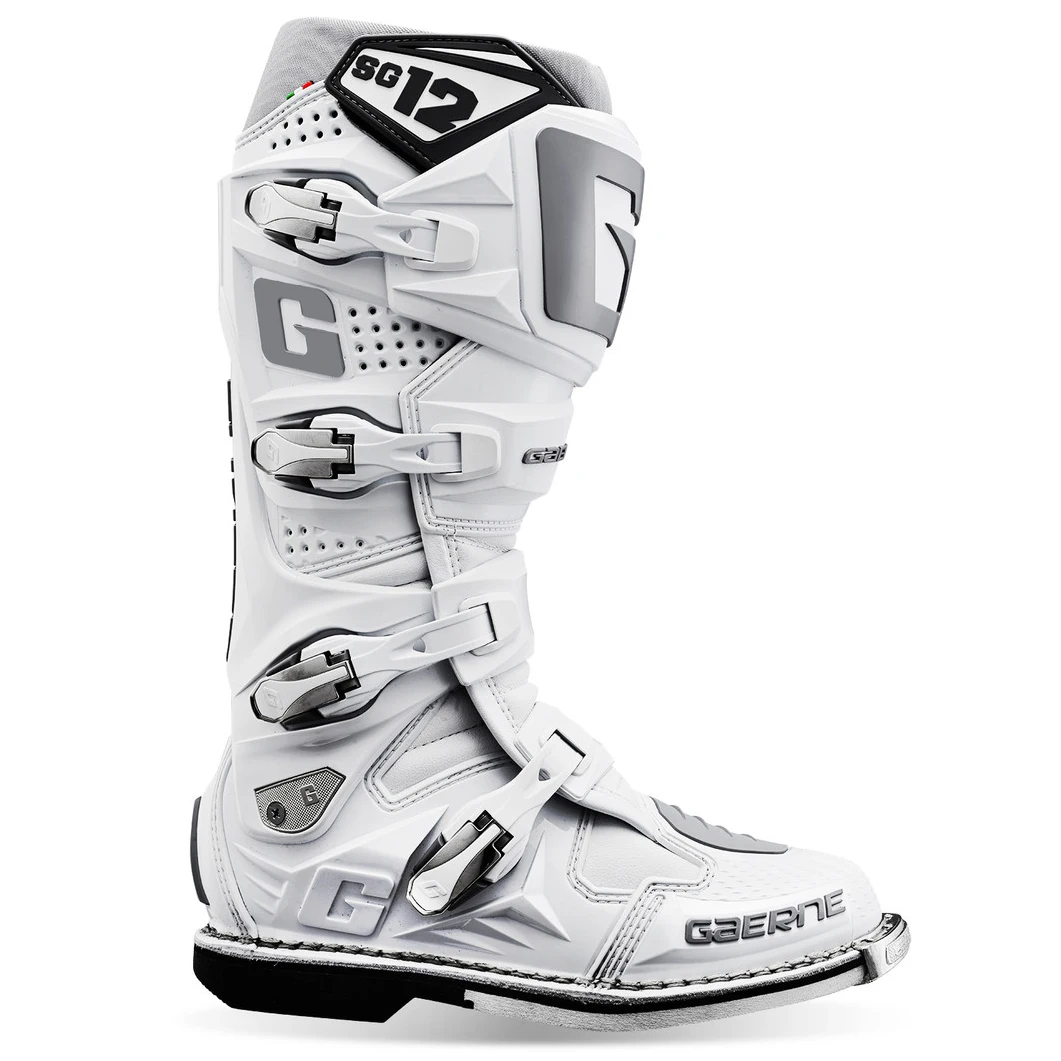 خرید بوت کراسی موتورسواری GAERNE مدل SG12 WHITE GRAY