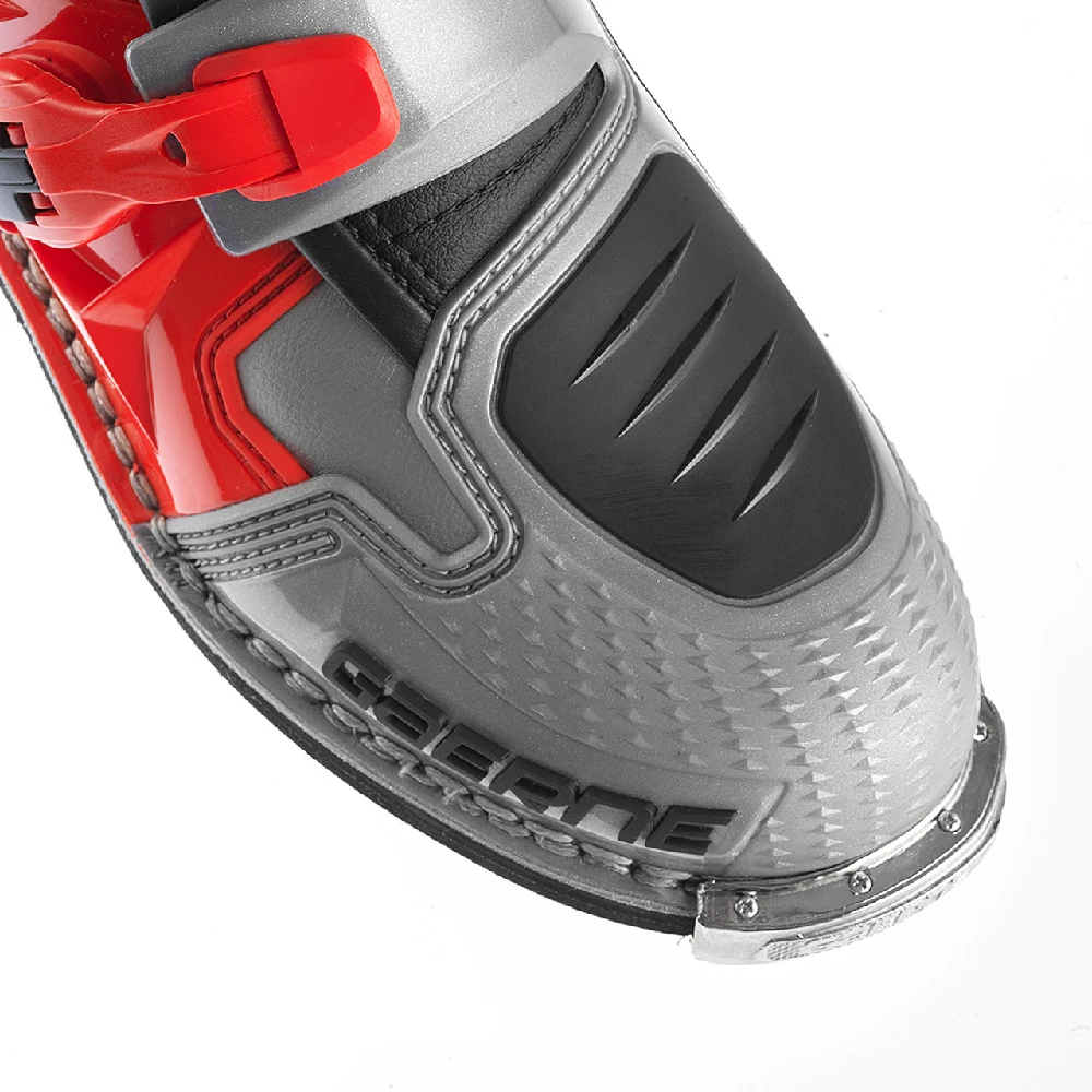 عکس روی بوت کراسی موتورسواری GAERNE مدل SG12 GRAY RED BLACK