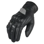 دستکش چرم زمستانی موتورسواری STAR مدل SKG 542 BLACK GRAY