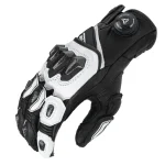 دستکش چرم زمستانی موتورسواری STAR مدل SKG 553 BLACK WHITE