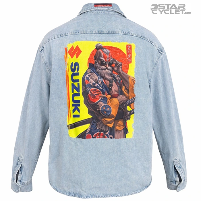 خرید پیراهن جین موتورسواری H&M مدل BLUE SUZUKI