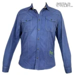 پیراهن کتان موتورسواری ANGELO مدل BLUE KAWSAKI